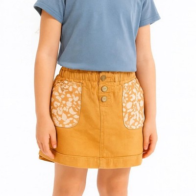 Finding Foxtale Kids' Patterned Pocket Skort sz8 Leopard print pockets