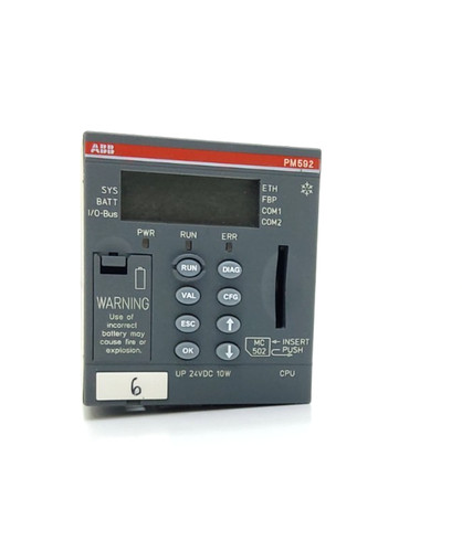 ABB PM592-ETH-XC A4  1SAP350200R0271   CENTRAL PROCESSING UNIT