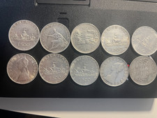 Italia Lotto di 10 Monete 500 Lire Caravelle o Comm  Argento Gr. 11 cad Casuali