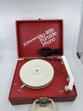 Emerson Big-Little Portable Phono Record Player 101R Vintage Tested Working