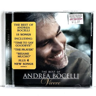 Factory Sealed (shrink wrapped) Vivere: The Best of Andrea Bocelli CD