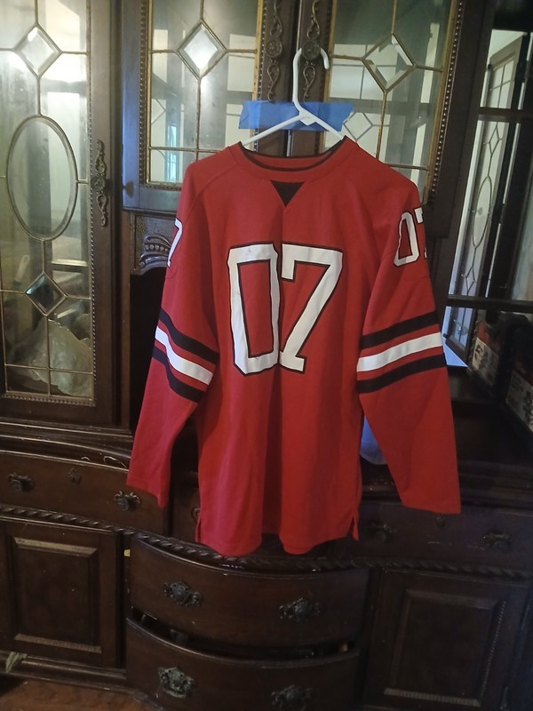 Red Jersey Shirt with Number 07 Number 7 Great Condition Size XL Men's Vintage