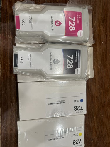 728 cartouches d'encre (4 x 300 ml, noir mat/cyan/magenta/jaune) - Photo 2/2