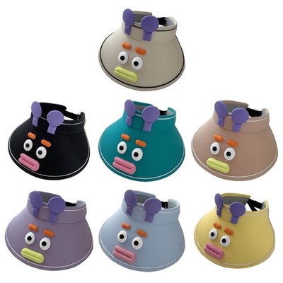 Beach Hat for Female Girl Cartoon Visors Hat Summer Outdoor Cycling Sunproof Hat