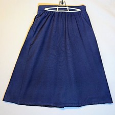 Worthington Essentials Womens Size 14 Navy A-Line Skirt Made in USA Pre-Owned