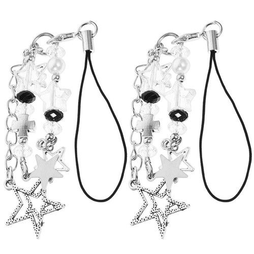 2 Pcs Pentagramm-Handykette -Perlenkette Handy-Anhänger Für Damen - 第 10/12 張圖片