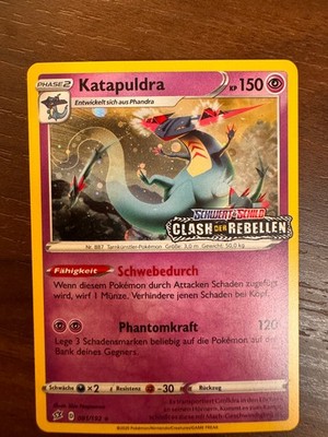 Pokemon Katapuldra 091/192 Clash Der Rebellen Stamped SWIRL DE Cosmo Holo