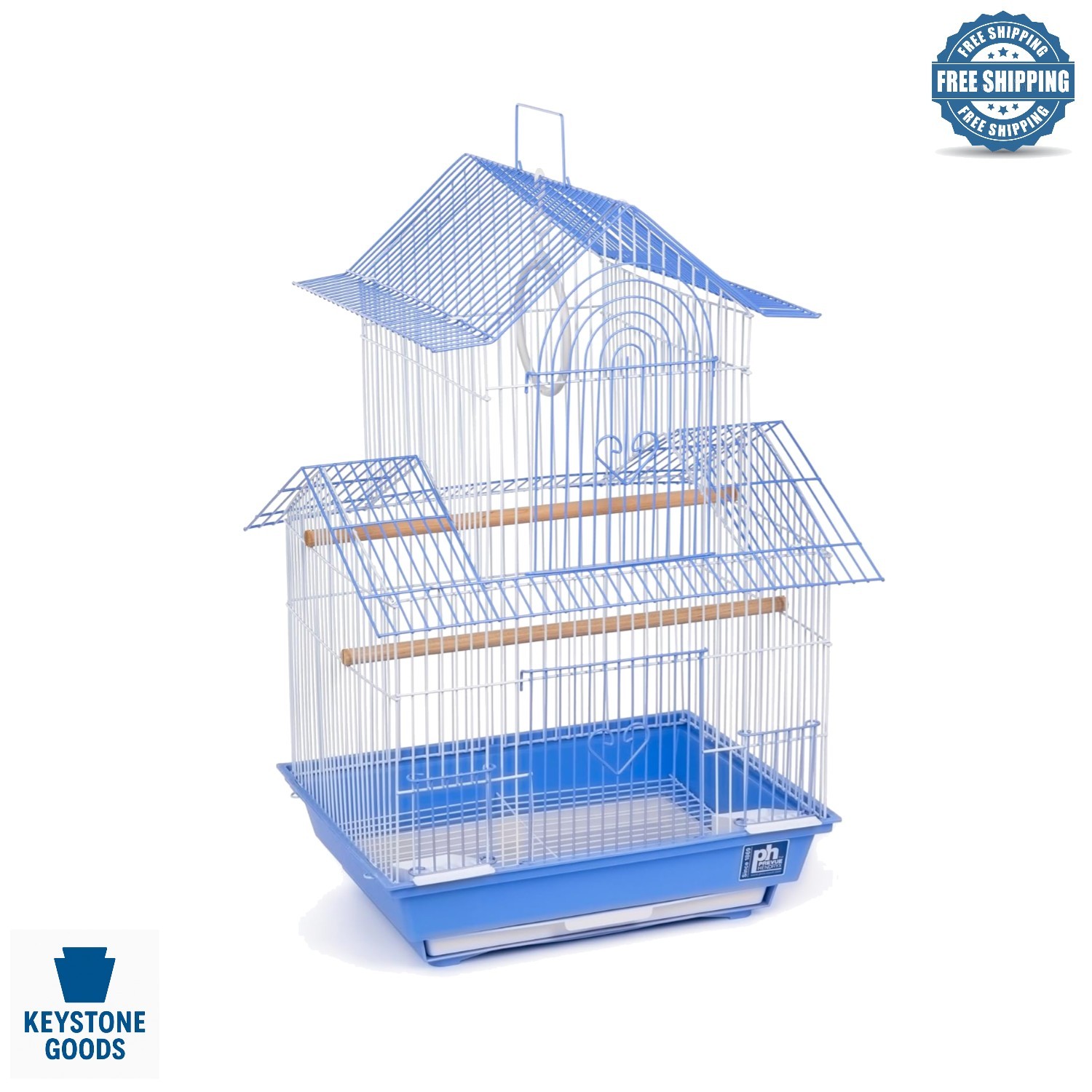 - Blue & White, Multi-level, Collapsibl...