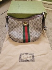 Gucci Ophidia GG Web Shoulder Bag Medium Beige Canvas