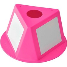 Inventory Control Cone W/ Dry Erase Decals 10"L x 10"W x 5"H Hot Pink Lot of 5