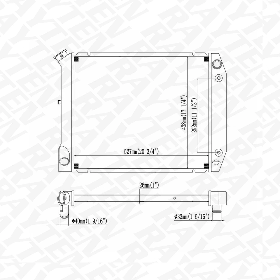 Aluminium Radiator for Chevrolet Camaro Pontiac Firebird 1982 1983 1984 CU950 - Image 2 of 4