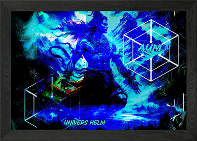 Shiva Digital Art Gerahmtes Wandbild Poster Leinwanddruck Bild