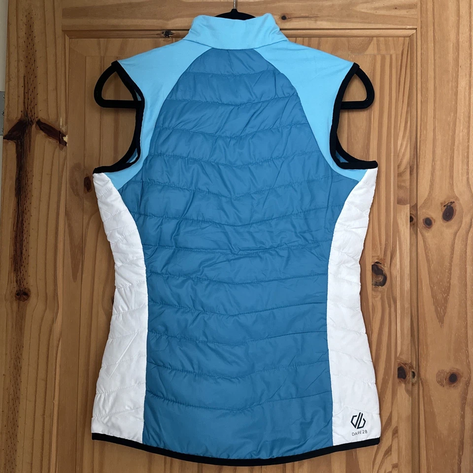 Dare2B Vest Blue Women's Size UK 8 SMALL Surmount II Sleeveless Jacket Full Zip. — 第 3/4 张图片