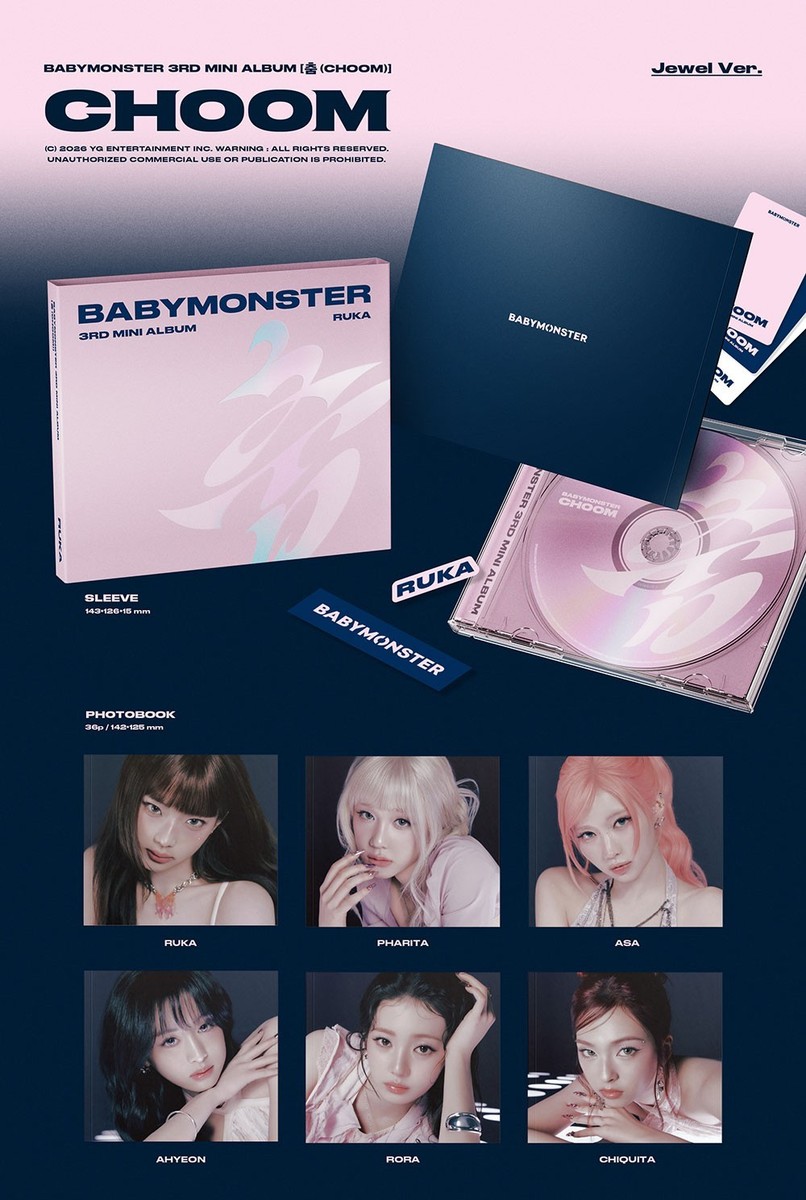 BABYMONSTER [CHOOM] 3rd Mini Album JEWEL Ver/CD+Photo Book+3 Card+