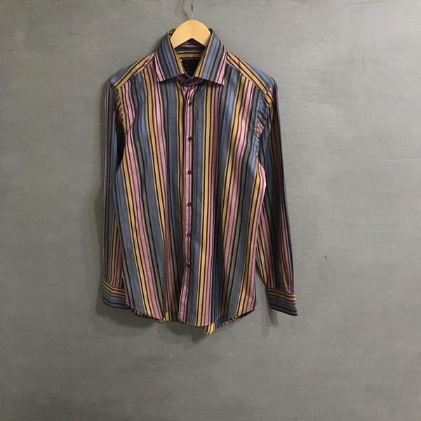 Men Etro Shirt Multicolor Cotton L