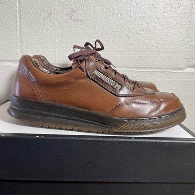 Mephisto Match Brown Leather Casual Walking Shoes Sneakers Men's 10 US/9.5 EU
