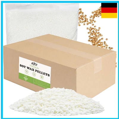 BOYUJK Sojawachs Kerzenwachs 5KG 100 Natur ohne Zusatzstoffe Schmelz