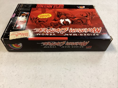 Spider-Man and Venom: Maximum Carnage Snes CIB no Manual With Posters Tested - Picture 4 of 15