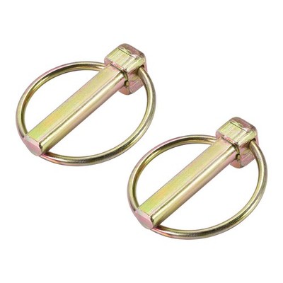 2 Stück 11/32'' x 2'' Linch Pin mit Ring,Trailer Pins Sortiment Set,Gold