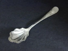 Antique 1847 Rogers Bros A1 Lorne Silverplate 6” Sugar Shell Spoon 1878 IS Vtg