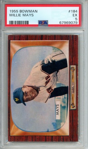 1955 BOWMAN #184 WILLIE MAYS PSA 5