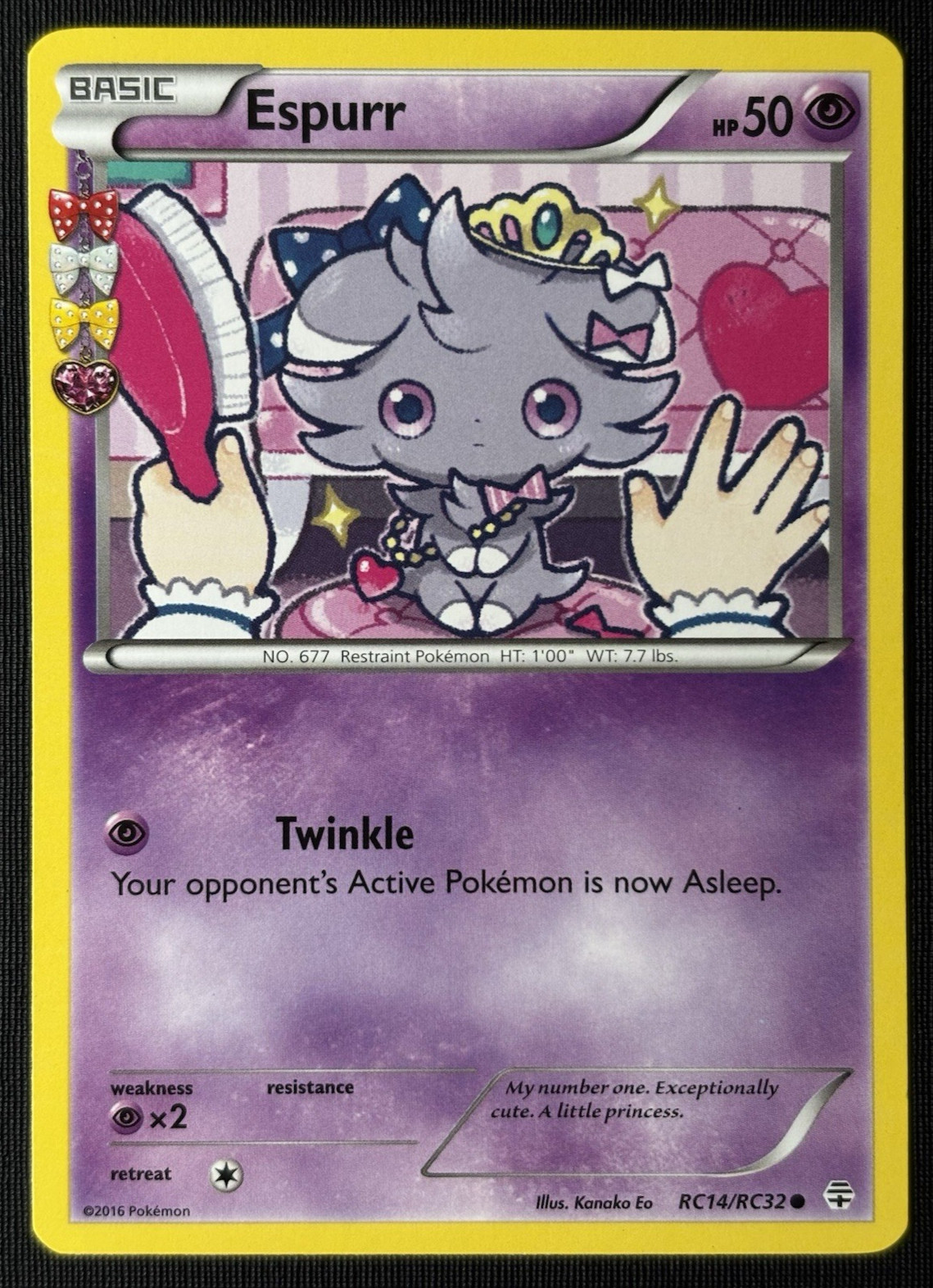 Pokemon Espurr RC14/RC32 Generations Radiant Collection TCG Card (LP)