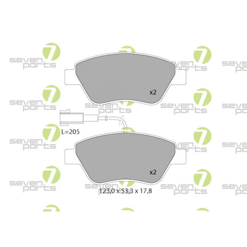 Plaquettes de frein Seven Parts SVP21052 voyage Alfa Romeo