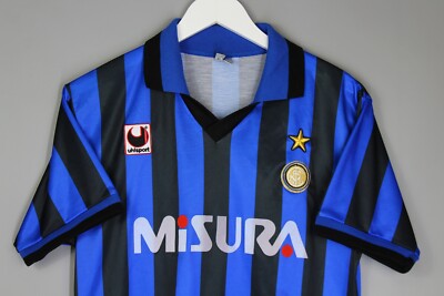 INTER MILAN 1990 1991 HOME FOOTBALL SHIRT SOCCER JERSEY UHLSPORT