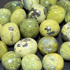 Green Serpentine Tumbled Stones (By The Piece or Pound) Bulk Wholesale Polished