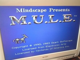 M.U.L.E. MULE (Nintendo, Nes ) Video Game