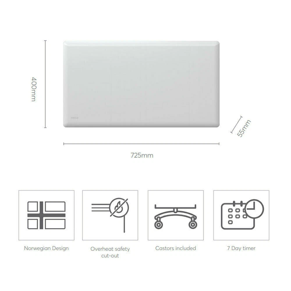 NOBO 1000W OLSO ELECTRIC PANEL HEATER W/ TIMER SLIM WALL MOUNT NTL4T10-FS40  | eBay