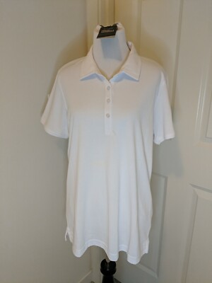 Travis Mathew Golf Shirt Womens Large White Coors Light She Classy Polo New Tags