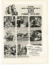 Sing You Sinners Bing Crosby Fred MacMurray 1938 Vintage Movie Promo Print Ad
