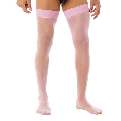 Men Nightwear Ice Silky Garter Stockings Seamless Pantyhose Crossdresser Sexy - Picture 96 of 106