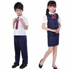 Children Suits Formal Wear Shirt Pants Tie Sets Wedding Party Groom Host Costume