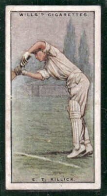 wills cigarette cards cricketers Wills Cigarette 1928 Cricketers 2nd Series Card #23 ET Killick Cambridge