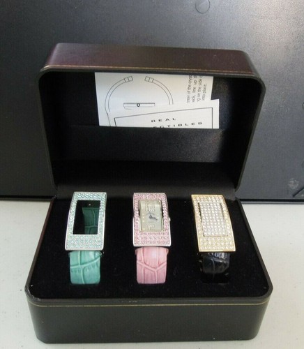 HSN Real Collectibles by Adrienne Watch Interchangeble Bands Orig.Papers & Box - Picture 2 of 5
