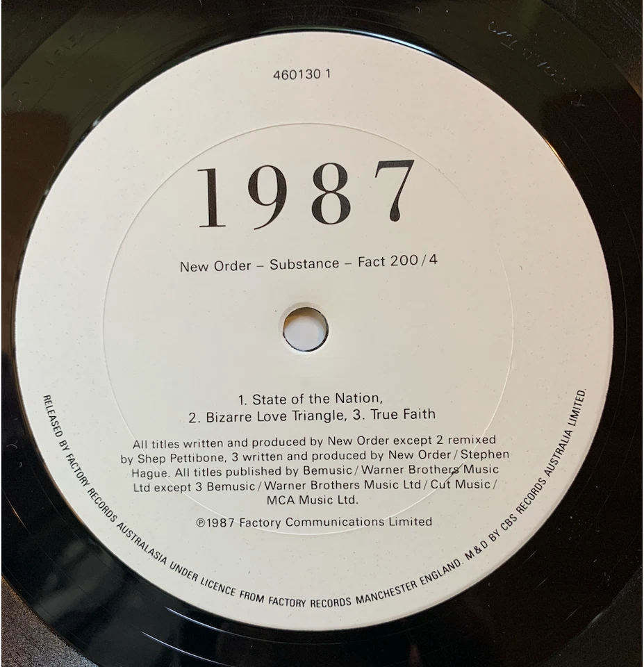 NEW ORDER - SUBSTANCE 1987 Ultra Rare near mint Australian Vinyl Promo Double LP Foto 2 de 4