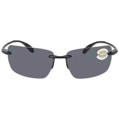 Costa Del Mar GSH 11 OGP Gulf Shore Sunglasses Shiny Black Gray Polarized 580P