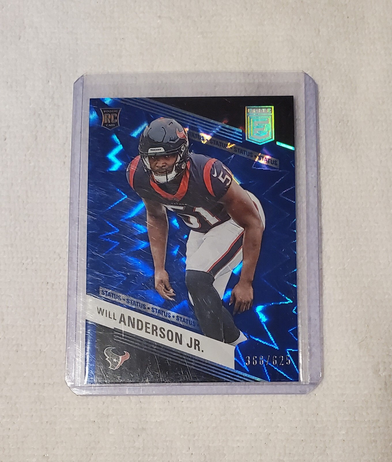 2023 Panini Donruss Elite Will Anderson Jr RC Status Explosion #/625 Texans #196
