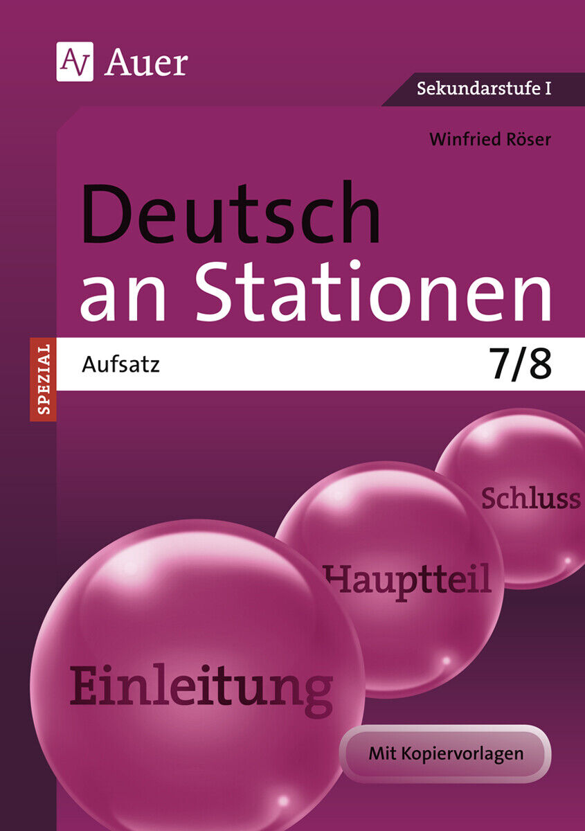Thumbnail - Winfried Röser / Deutsch An Stationen Spezial Aufsatz 7-8
