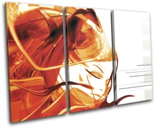 Girl Design Abstract TREBLE CANVAS WALL ART Picture Print