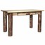montana log collection wood writing desk in stained and lacquered mwgcdlw