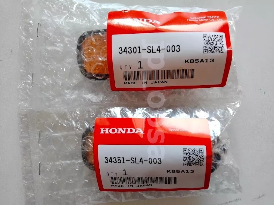 Par de luces marcadoras laterales genuinas Honda 34301-SL4-003 34351-SL4-003 Civic EK9 Tipo-R Foto 2 de 4