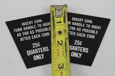 2 Vintage OEM Model 90 Duncan Parking Meter Instruction Plate