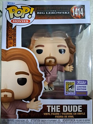 SDCC 2023 FUNKO EXCLUSIVE BIG LEBOWSKI THE DUDE POP #1414 *OFFICIAL STICKER* dmg