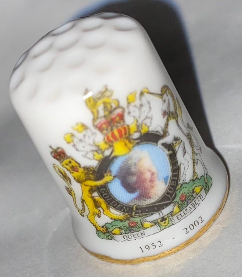 The Queens Golden Jubilee Porcelain Thimble Queen Elizabeth II