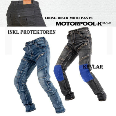 HULG Motorradjeans Herren - Wasserdicht Mit CE Protektoren & 4x Kniepolster