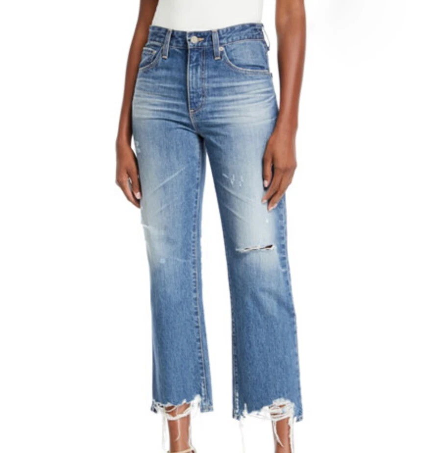 Ag Adriano Goldschmied Jeans The Rhett High Waisted Straight Sz 26