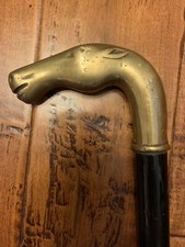 Vintage Brass Horse Head Walking Stick Cane